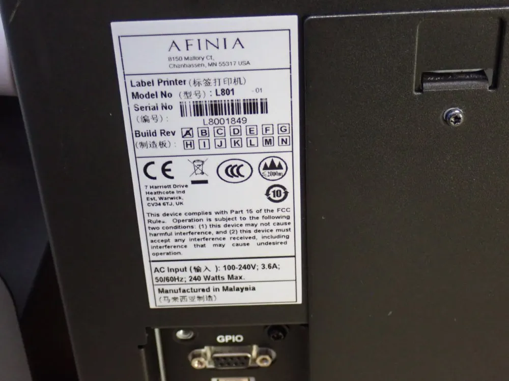 Afinia Label Label Printer - L801