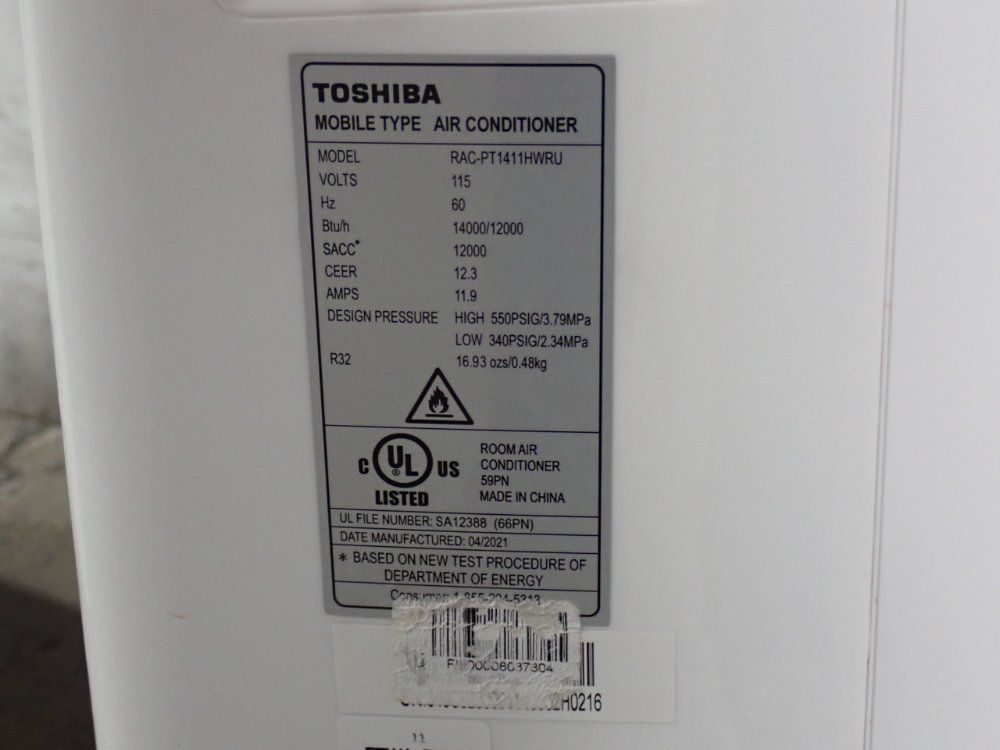 Toshiba Air Conditioner - Rac-pt1411hwru