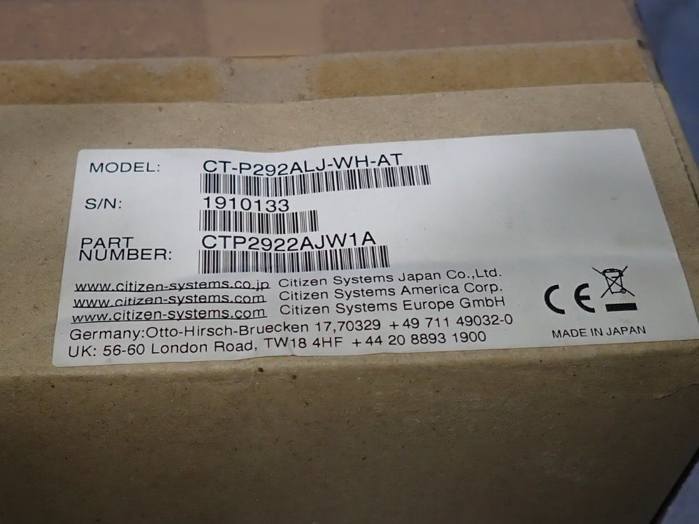 Citizen Systems Japan Co Kiosk Printer - Ct-p29alj-wh-at