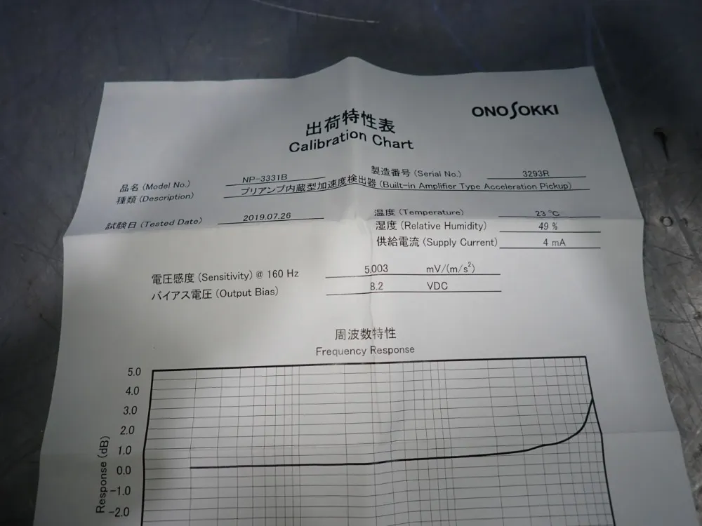 Ono Sokki Co Ltd Accelerometer Sensor - Np-3331b