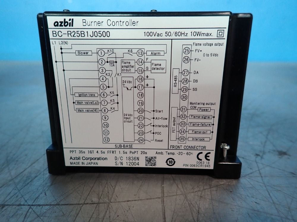 Azbil Burner Controller - Bc-r25b1j0500