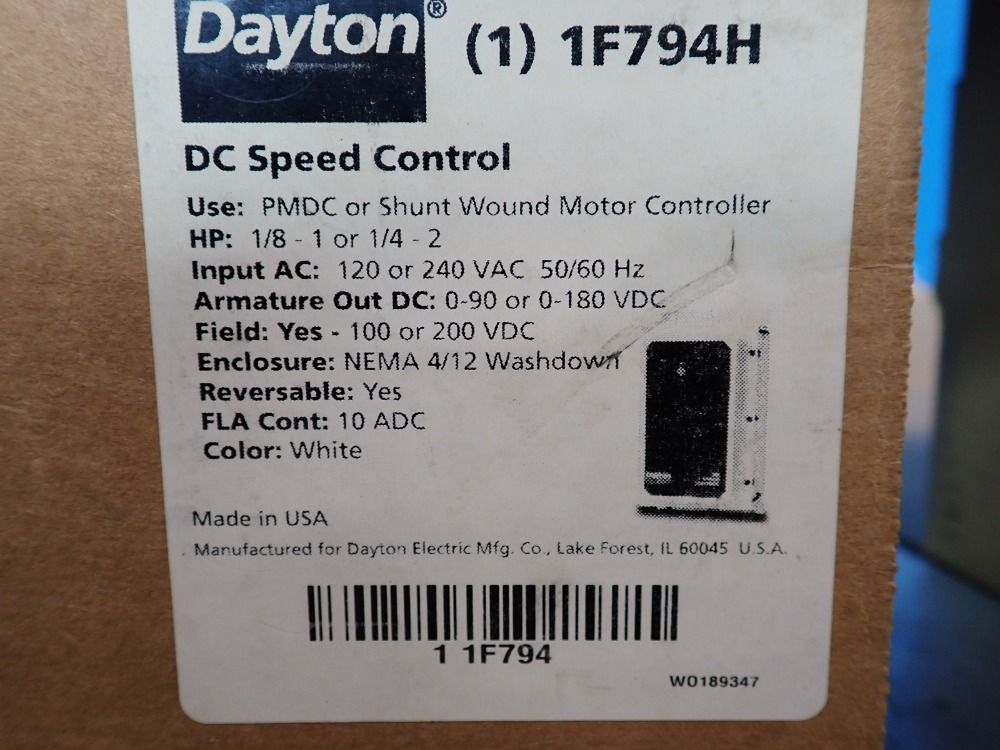 Dayton Dc Speed Control - 1f794h