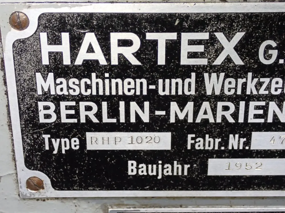 Hartex 43" Cylindrical Grinder - Rhp 1020