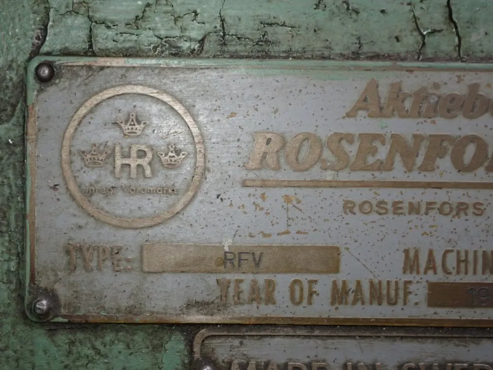 Rosenford 12" X 51" Vertical Mill - Rfv