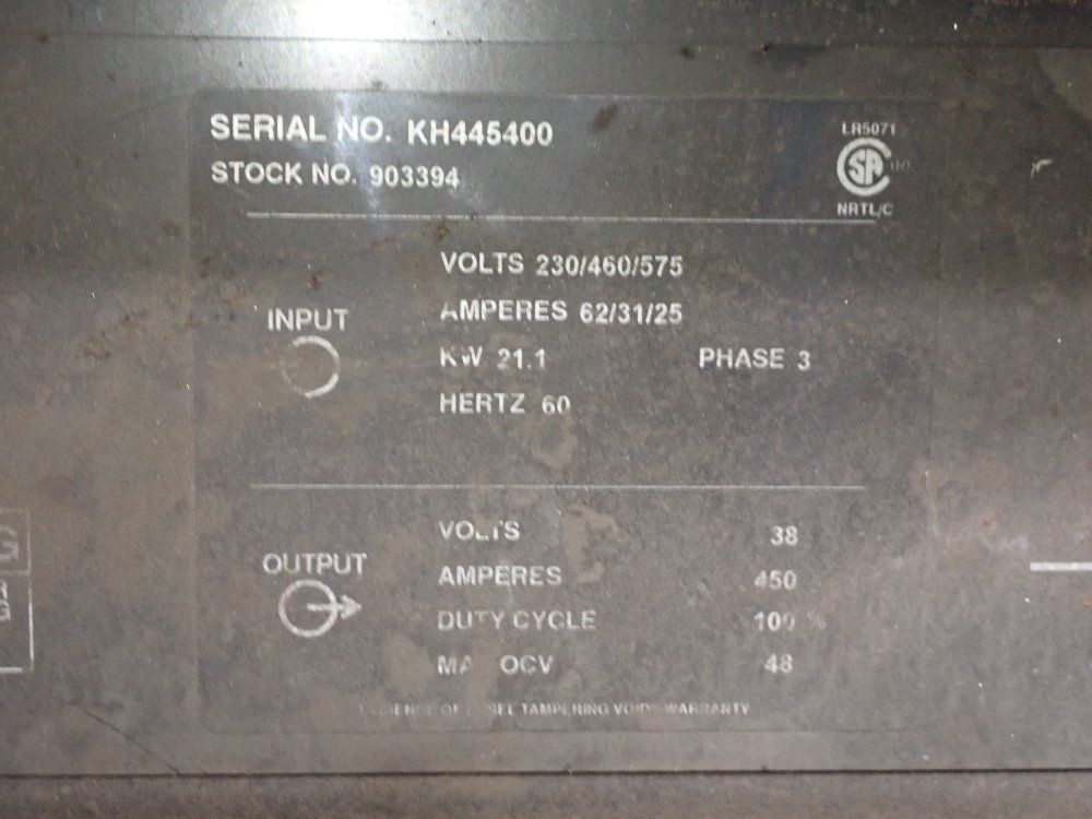 Miller 450 Amp Welder - Deltaweld 452