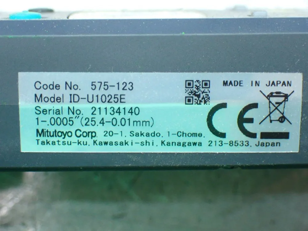 Mitutoyo Absolute Digital Indicator.id-u1025e - 575-123