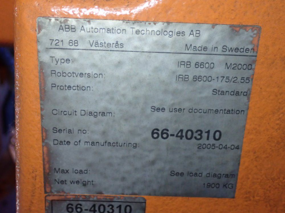 Abb Robot - Irb 6600 M2000