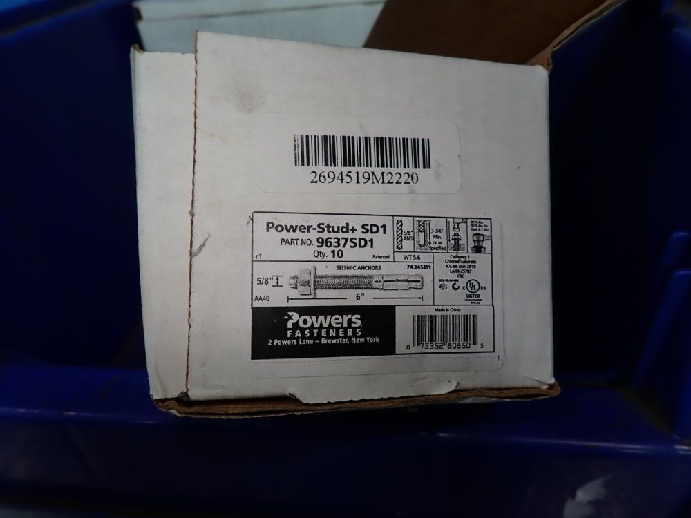 Powers Fasteners Seismic Anchors - 9637sd1