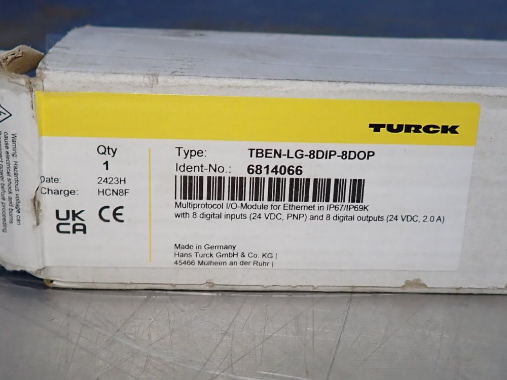 Turck I/o Module - Tben-lg-8dip-8dop