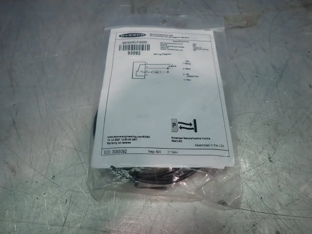 Banner Photoelectric Sensor - Qs18ap6lp-93092