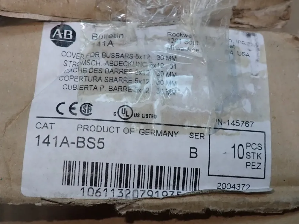 Allen Bradley Lot Of 7 Busbar Covers - 141a-bs5