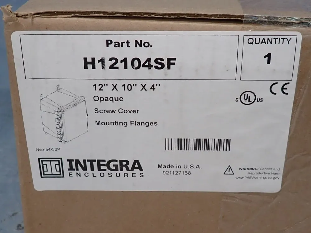 Integra Enclosures 12"x10"x4" Enclosure - H12104sf