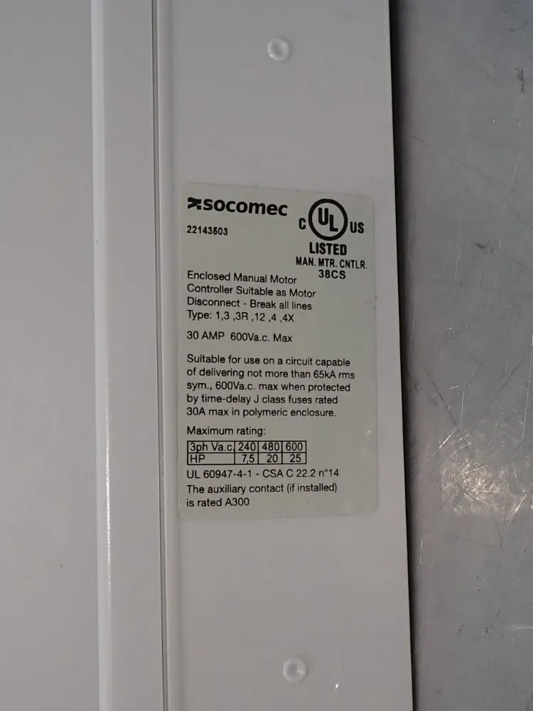 Socomec Disconnect Switch - 22143503