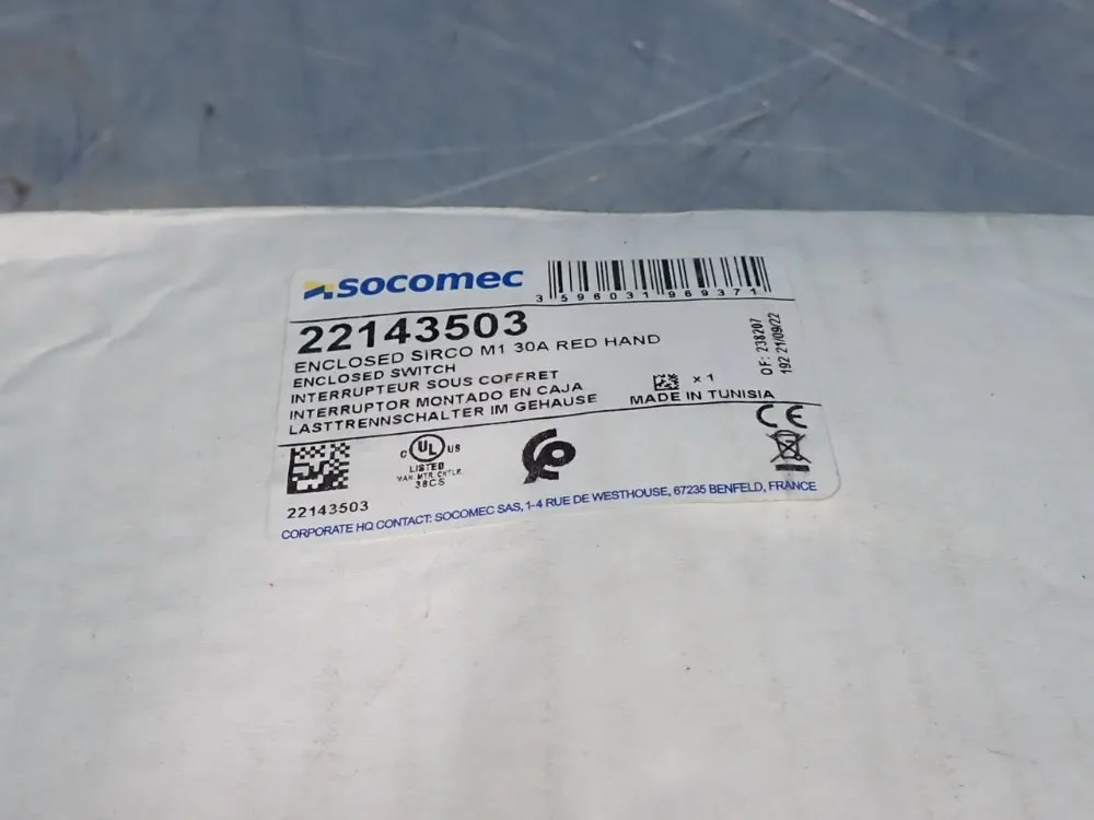 Socomec Disconnect Switch - 22143503