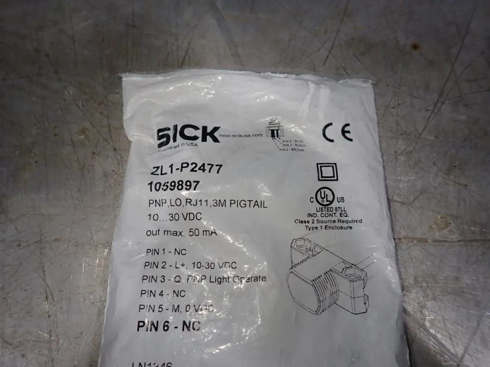 Sick Photoelectric Sensor - Zl1-p2477