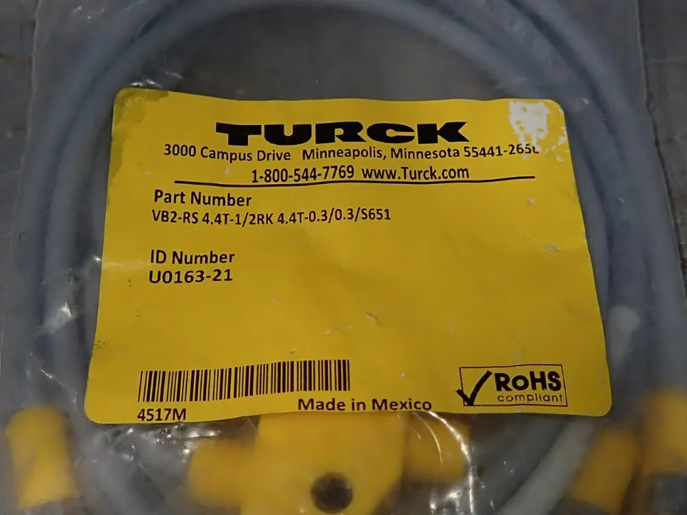 Turck Splitter Cable - Vb2-rs 4.4t-1/2rk 4.4t-0.3/0.3/s651