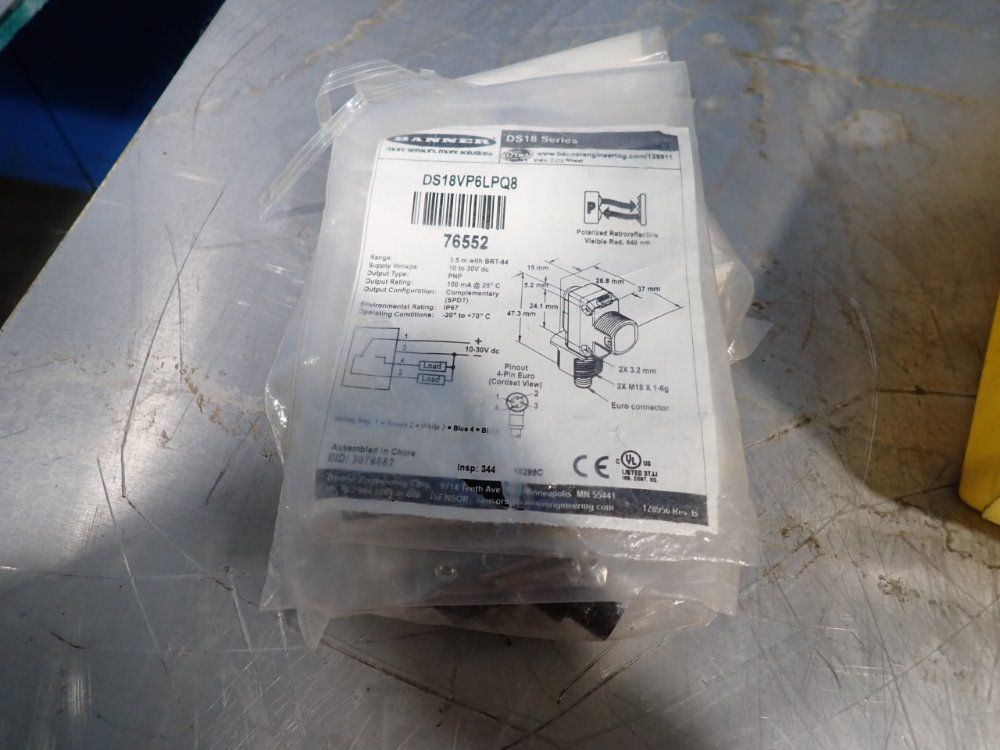 Banner Lot Of 7 Sensors - Ds18vp6lpq8