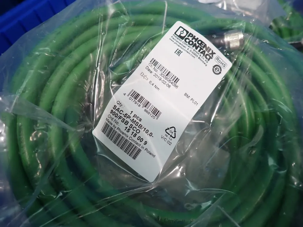 Phoenix Contact Lot Of 7 Cables - Sac-5p-msb/10,0-900/fsb Sco
