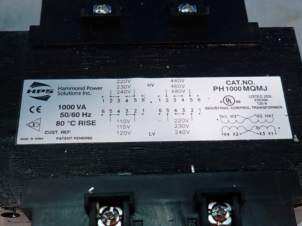 Hammond Power Solutions 1000 Va Industrial Control Transformer - Ph1000mqmj
