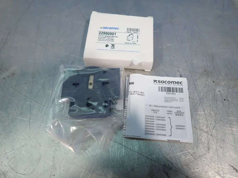 Socomec Lot Of 9 Auxiliary Contact - 22990001