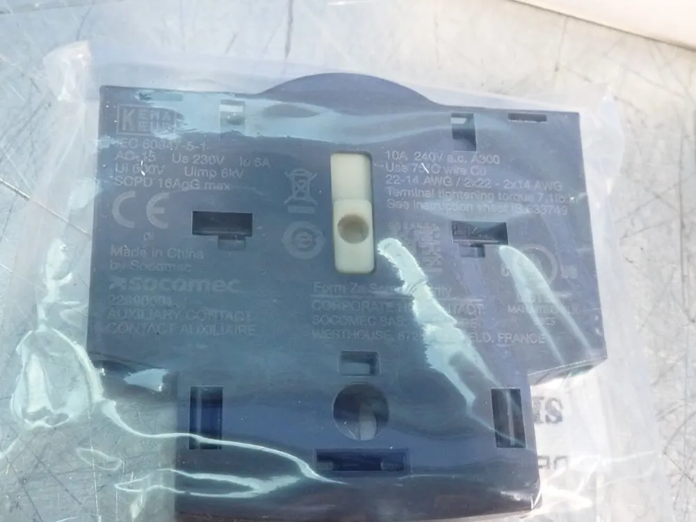 Socomec Lot Of 9 Auxiliary Contact - 22990001