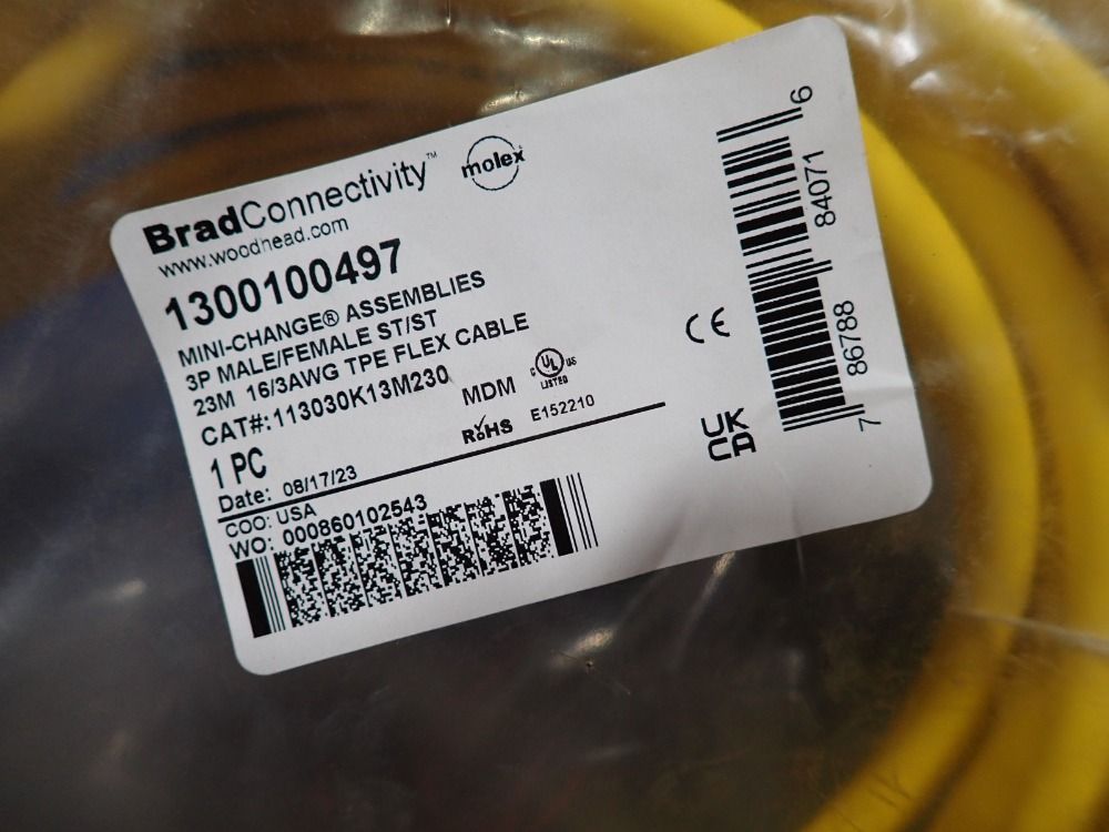 Molex Woodhead Cables, Qty: 10 - 1300100497, 1200661035