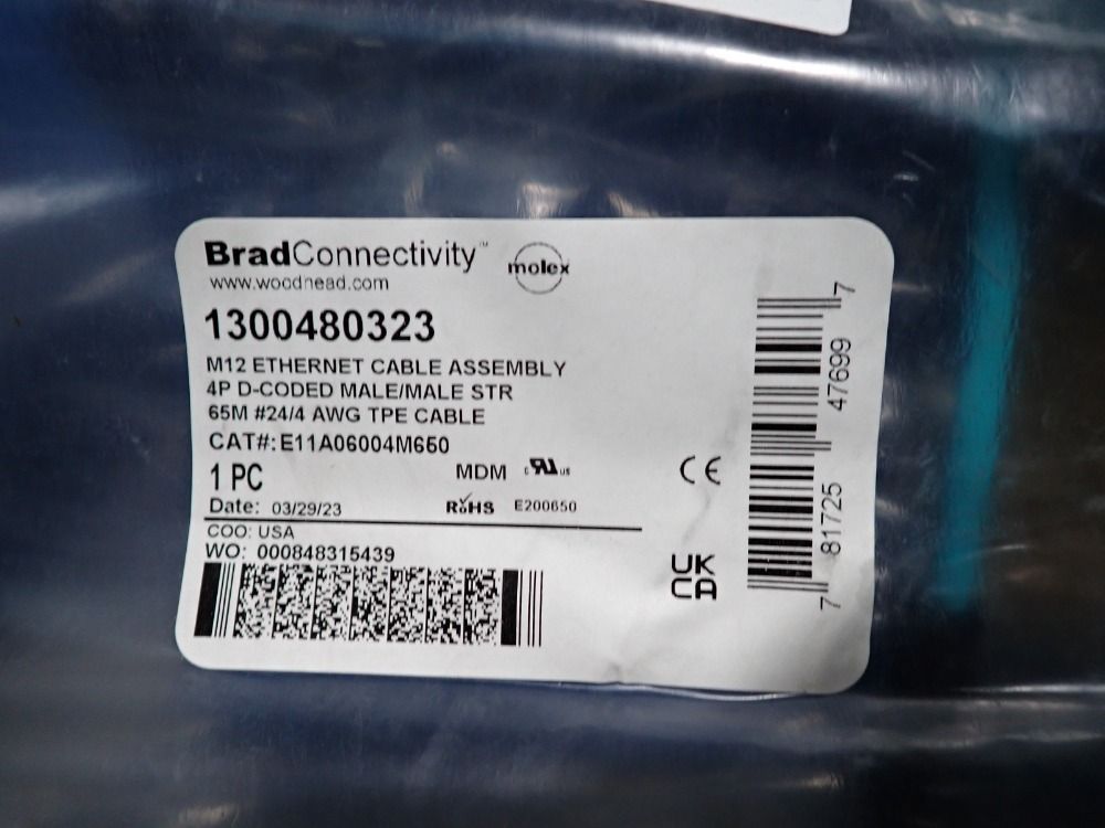 Molex Woodhead Cables, Qty: 8 - 1300480323, 1300480102