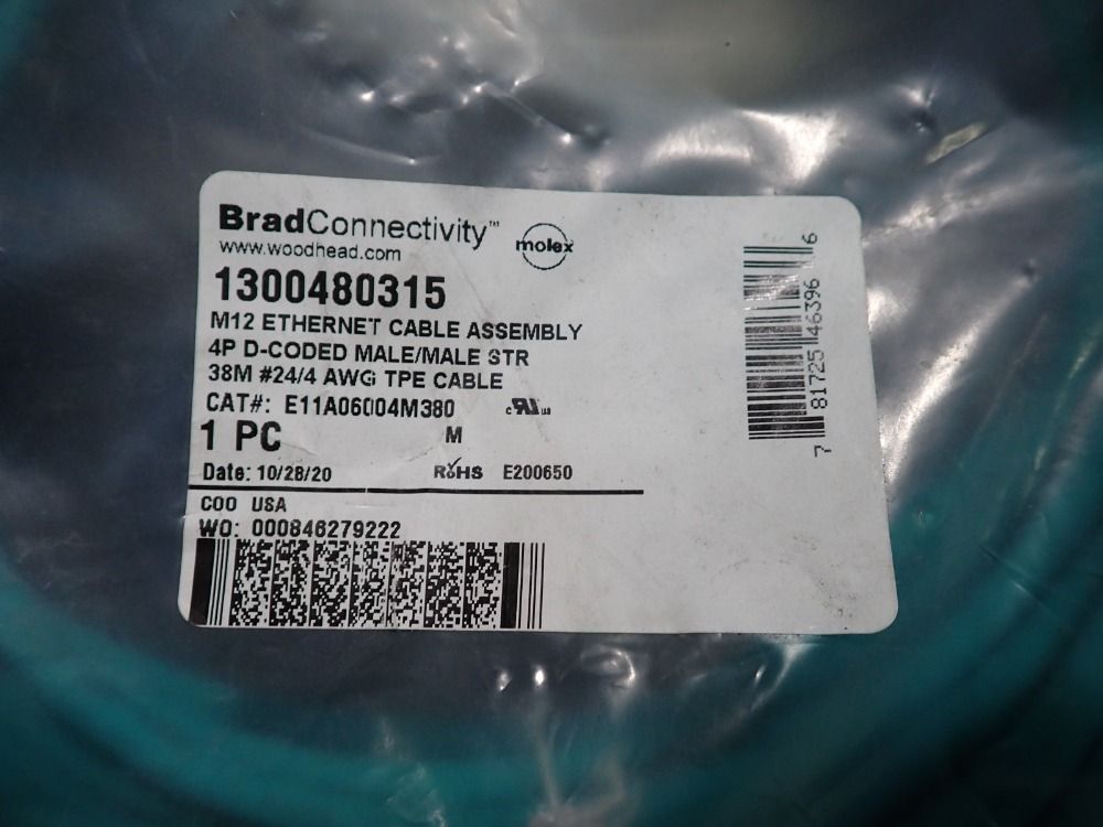 Molex Woodhead Cables, Qty: 8 - 1300480323, 1300480102