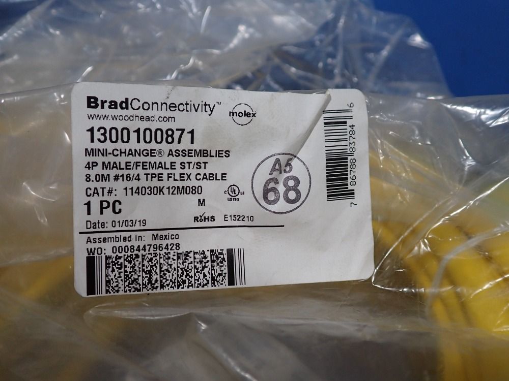 Molex Woodhead Cables, Qty: 9 - 1300100871, 1200661043