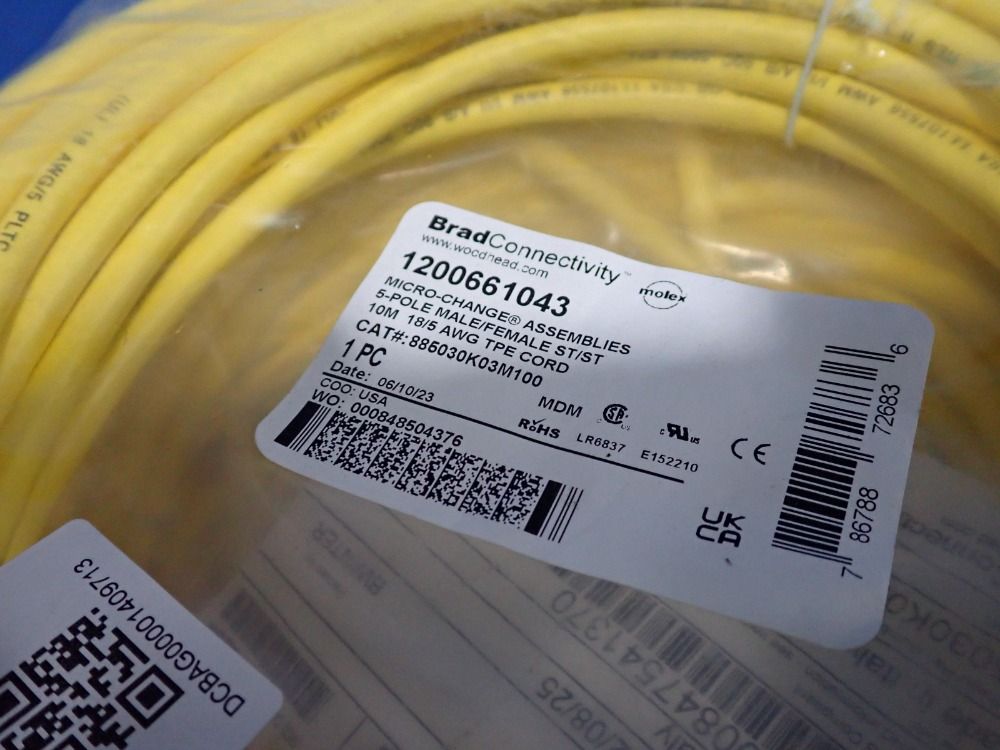 Molex Woodhead Cables, Qty: 9 - 1300100871, 1200661043