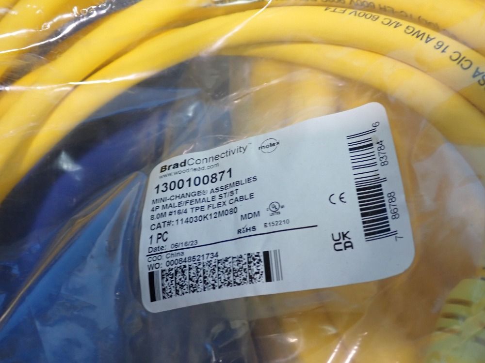 Molex Woodhead Cables, Qty: 8