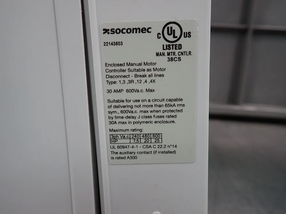 Socomec Rotary Enclosed Disconnect Switch - 22143503