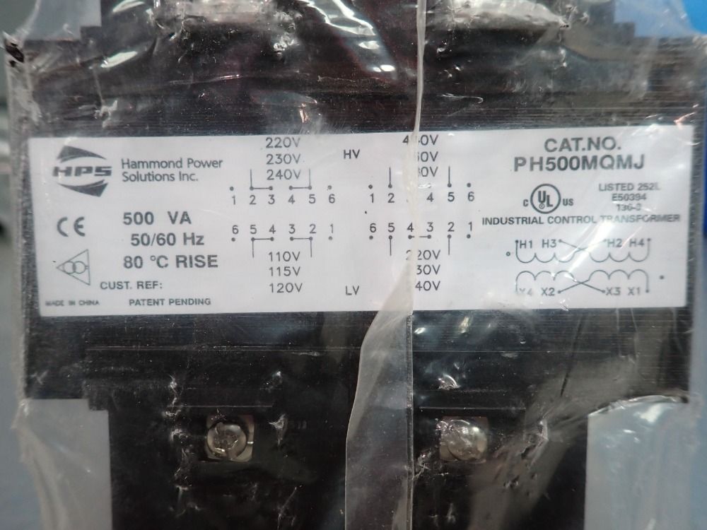 Hammond Power Solutions Industrial Control Transformer - Ph500mqmj