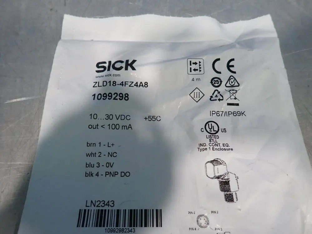 Sick Photoelectric Sensor - Zld18-4fz4a8