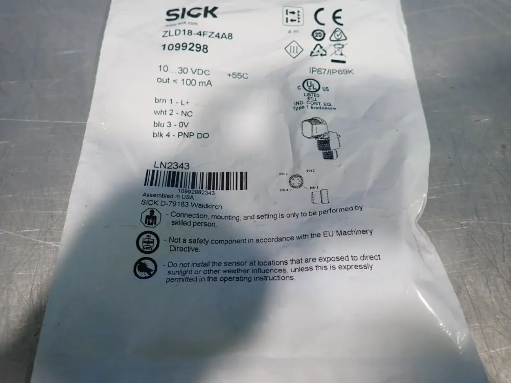 Sick Photoelectric Sensor - Zld18-4fz4a8