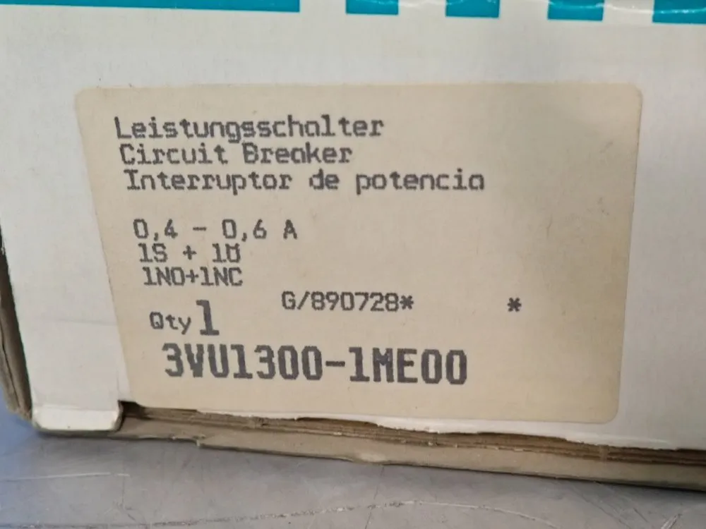 Siemens Circuit Breaker - 3vu1300-1me00