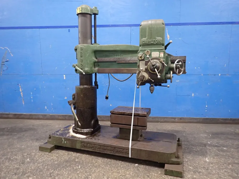 Carlton 4' X 9" Radial Arm Drill