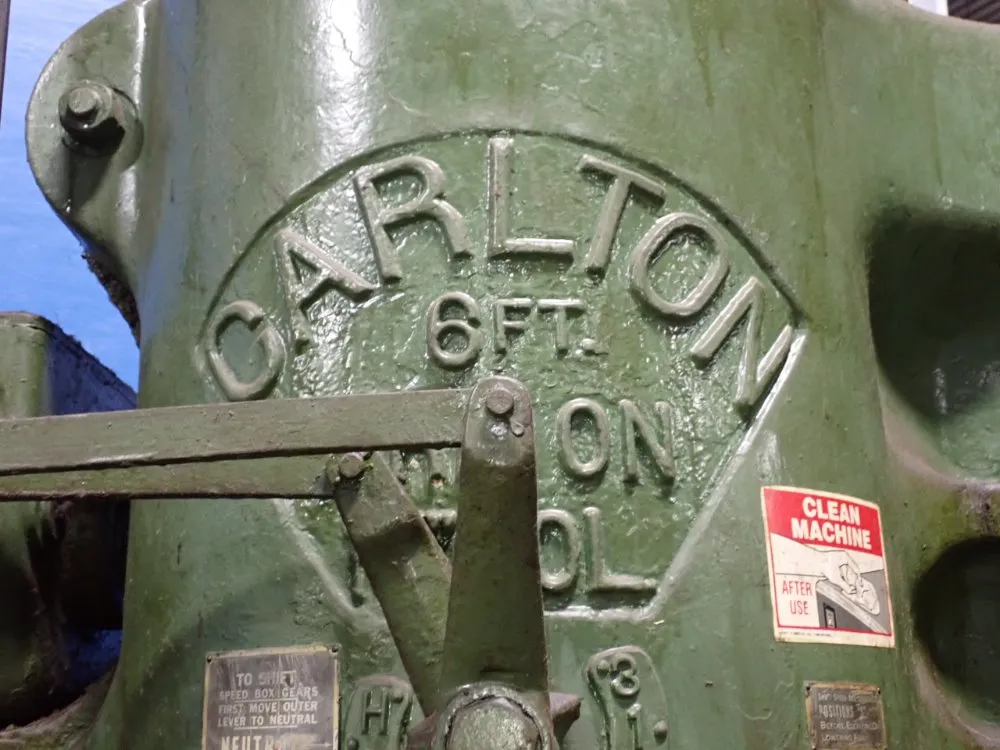 Carlton 6' X 17" Radial Arm Drill