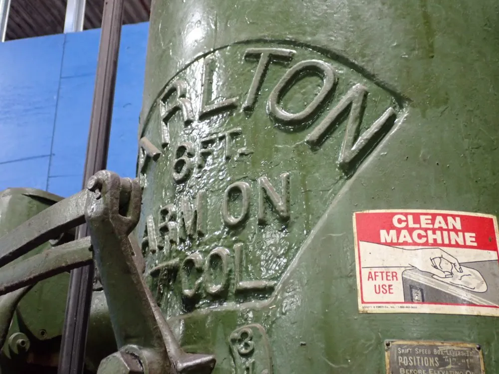 Carlton 6' X 17" Radial Arm Drill