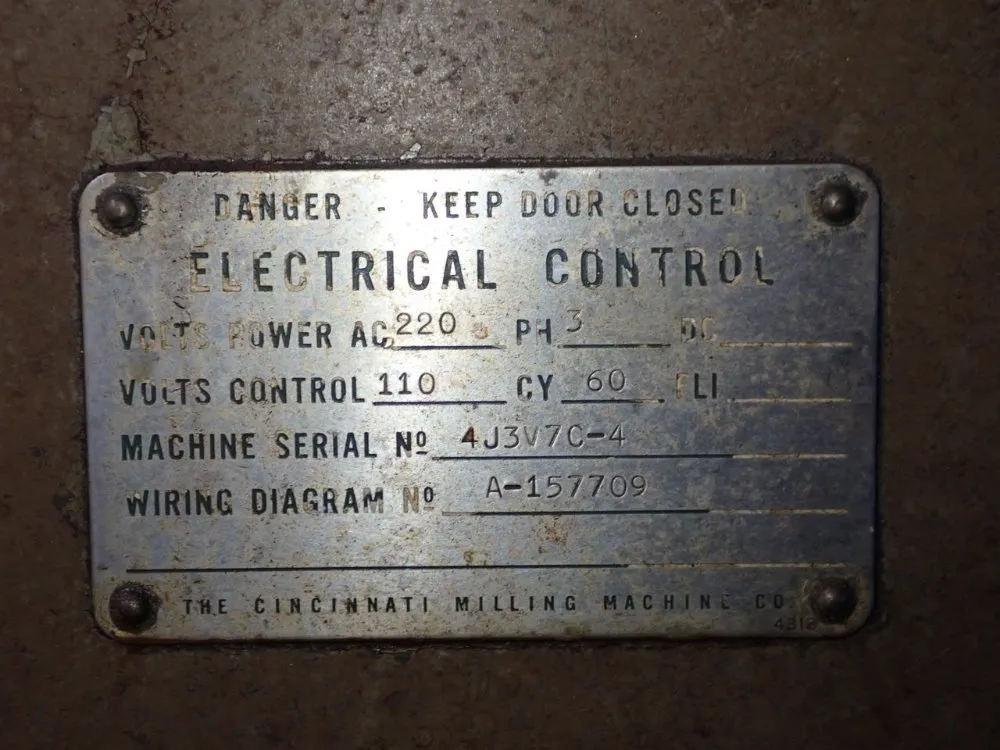 Cincinnati 18" X 72" Vertical Mill - No.3