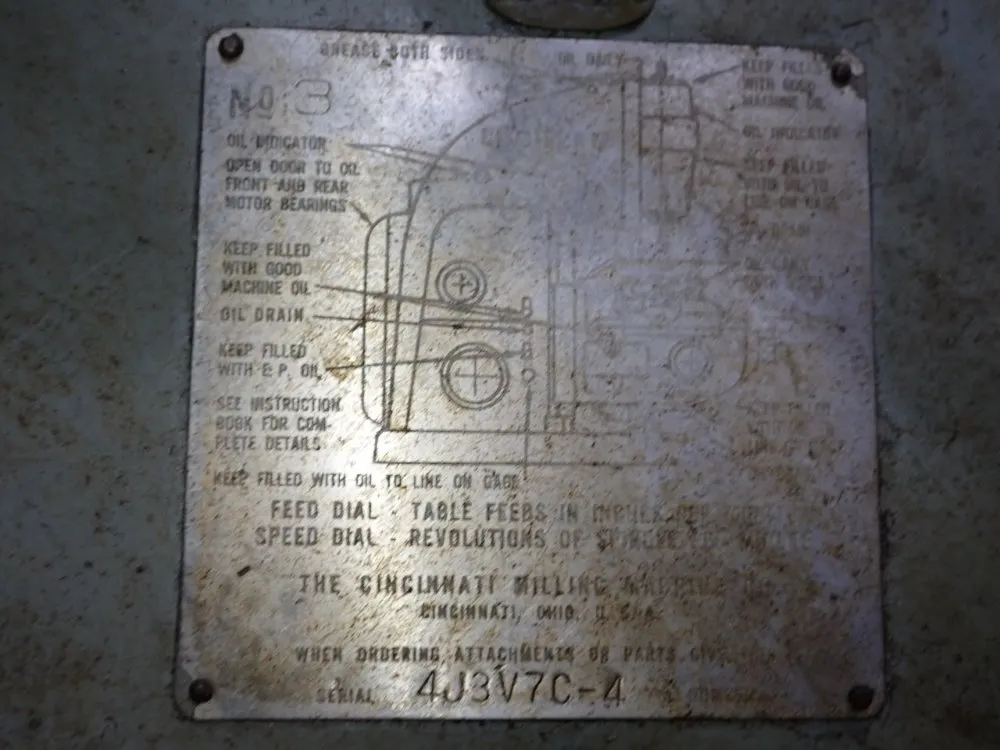 Cincinnati 18" X 72" Vertical Mill - No.3