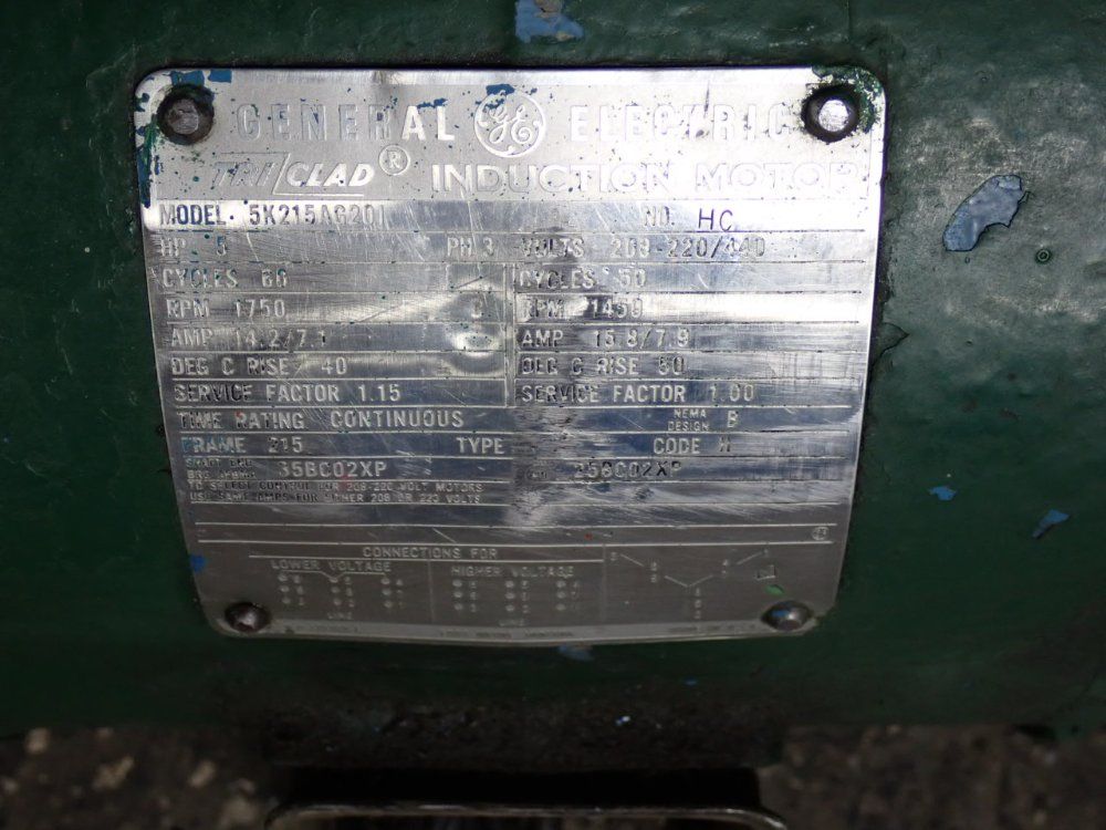 General Electric 5 Hp Motor - 5k215ag2u1
