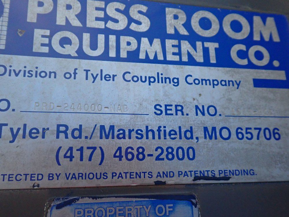 Press Room Equipment Co 4000 Lbs Dual Coil Reel - Prd-244000-nab