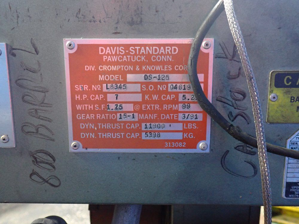 Davis-standard 11900lbs Extruder - Ds-125