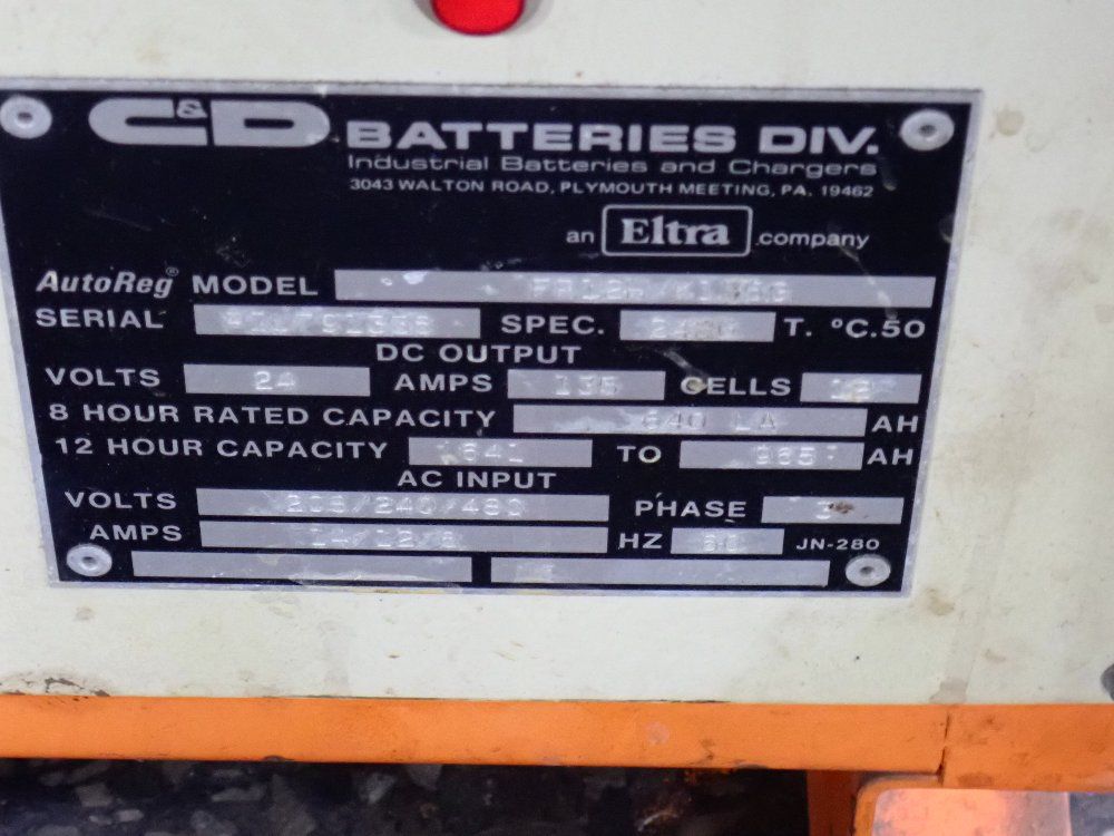 C & D 24 V Battery Charger - Fr12hzk135g