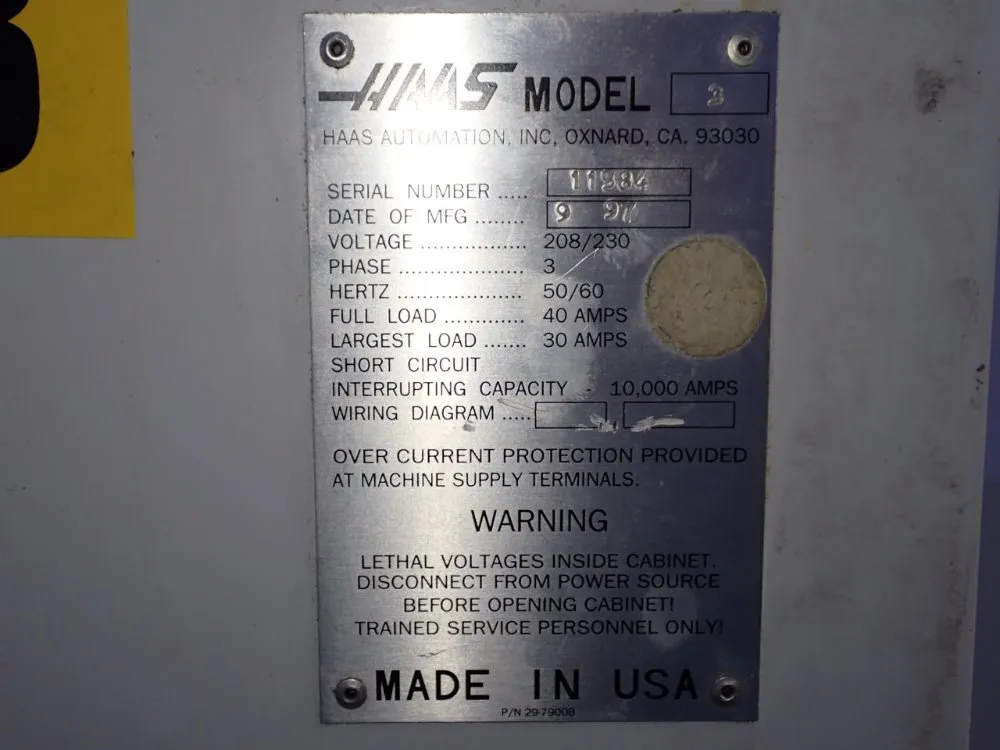 Haas 18" X 48" Cnc Vmc - Vf3