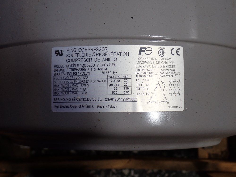 Fuji Electric Ring Compressor - Vfc904a-7w