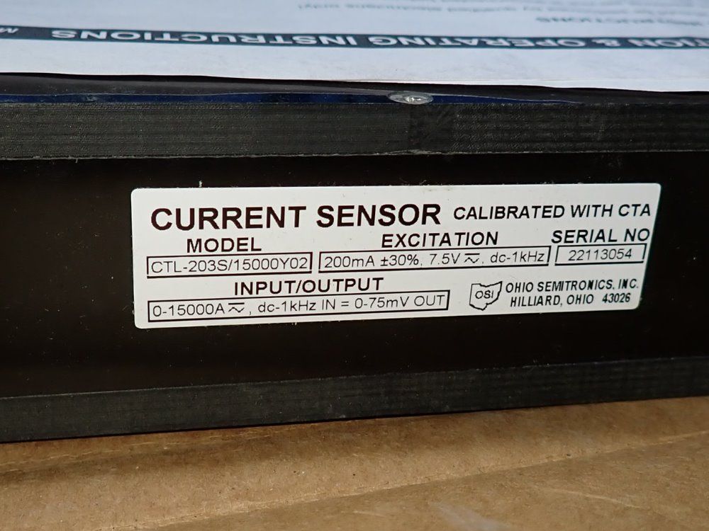 Ohio Semitronics Current Sensor - Ctl-203s/15000y02