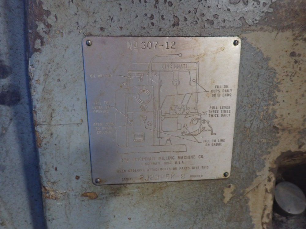 Cincinati 52" X 12" Horizontal Mill - 307-12