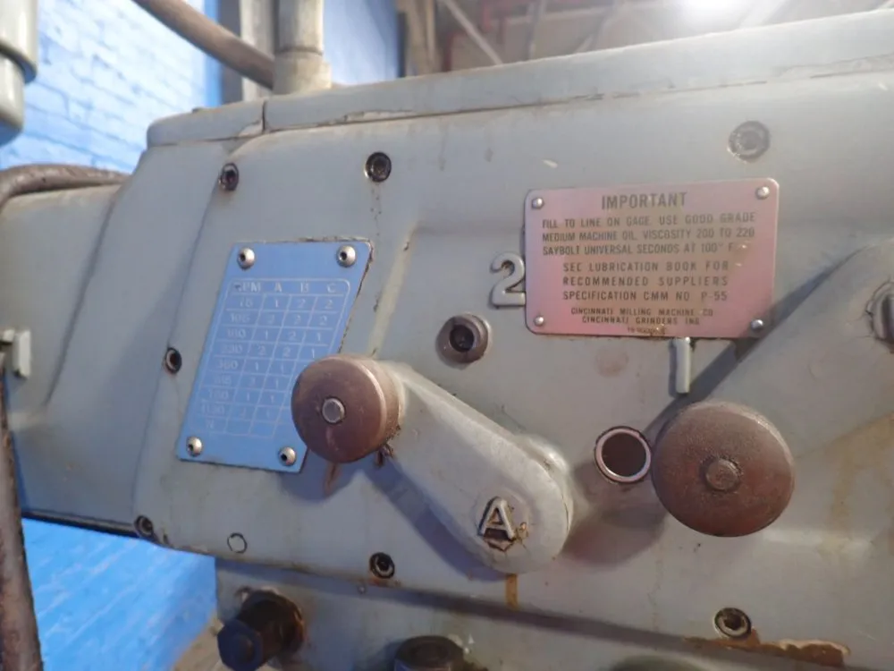 Cincinati 46" X 10" Vertical Mill - 202-10 H.v.